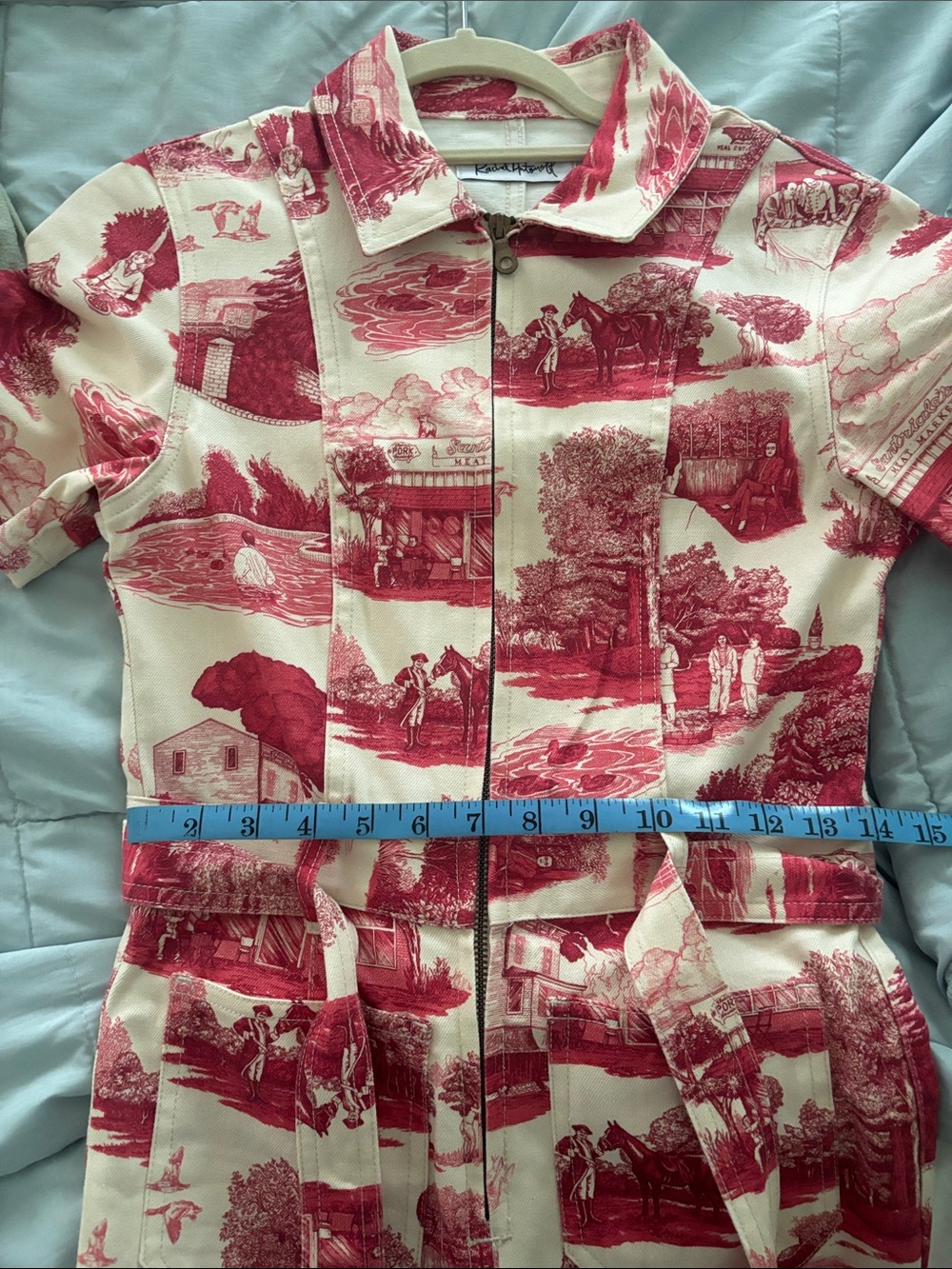 Rachel Antonoff Red and Cream Jumpsuit - Picture 14 of 14